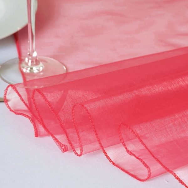 Organza Table Runner - Coral