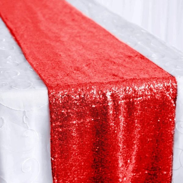 red sequin runner