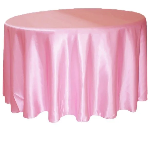 Baby Pink Satin Tablecloth