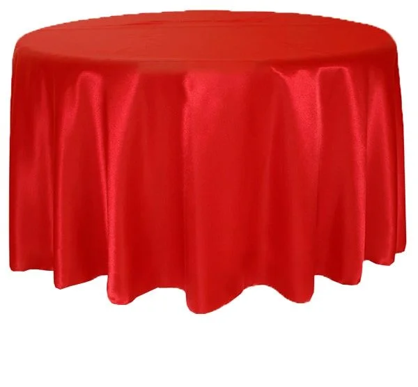 Red Satin Tablecloth