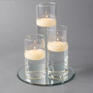 Cylinder Vases with Floating Candles