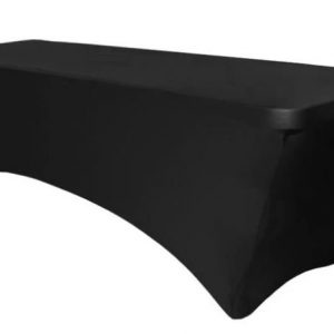 Black Lycra Tablecloth 6ft