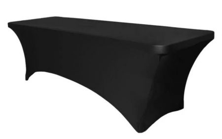 6ft Black Lycra Table Cover