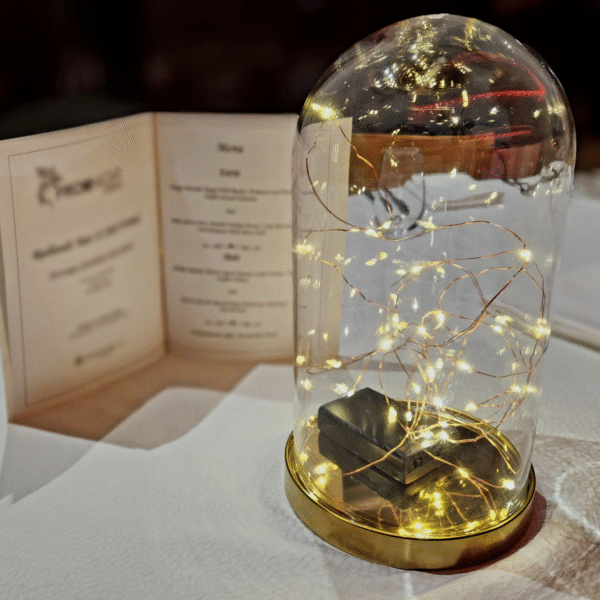Gold Dome Bell with Seed Lights