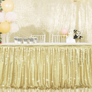 Gold Sequin Table Skirting