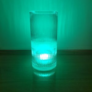 Smoky Vase with Coloured Green Light