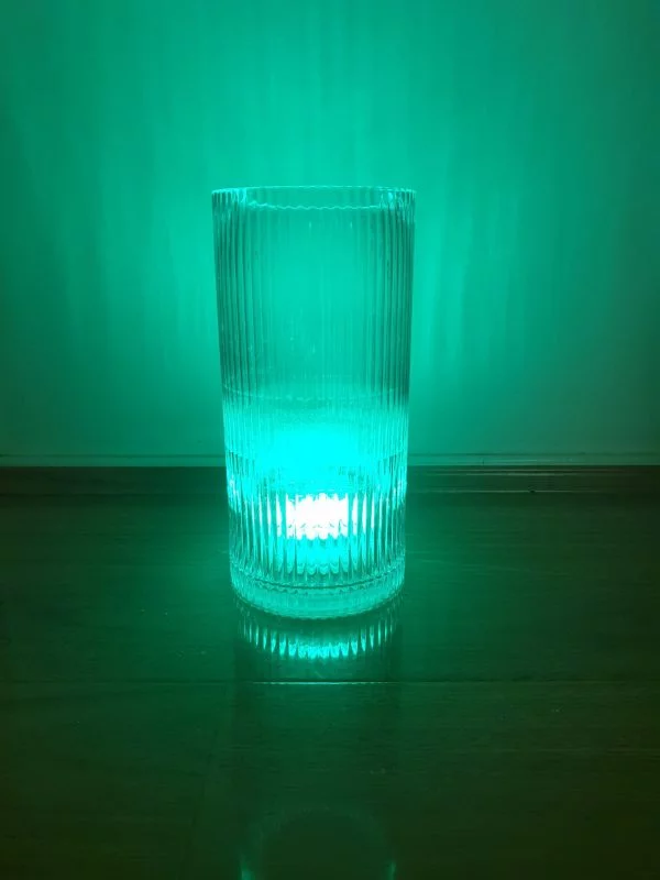 Smoky Vase with Coloured Green Light