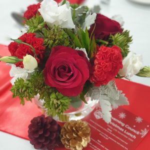 Christmas Themed Flowers Centrepiece