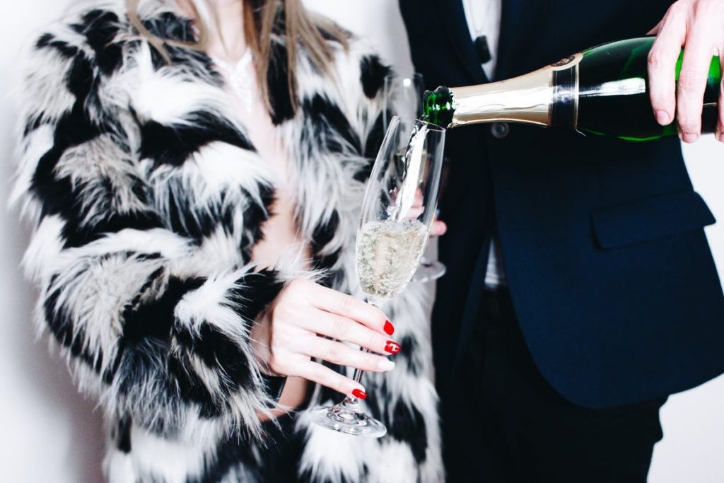 celebrating company milestones champagne