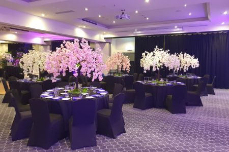 cherry blossom trees table centrepieces