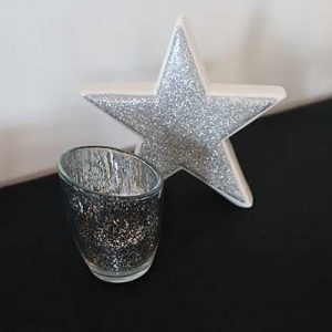 Silver Star with Tealight