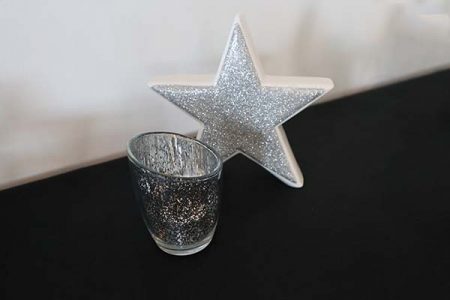 Silver Star with Tealight