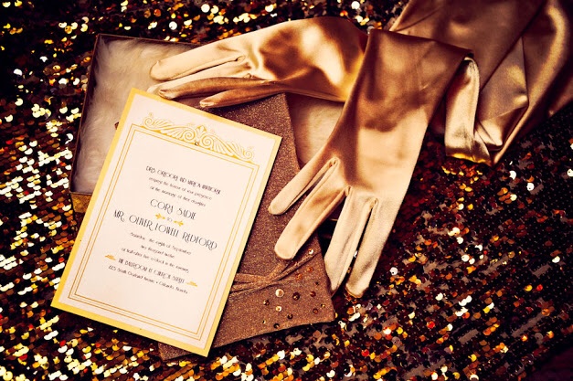 Gold Gatsby Event Themes Invitation