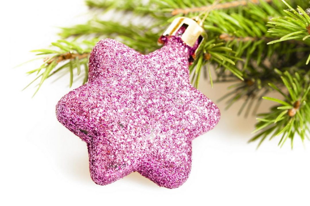 Pink Glitter Bauble Christmas Tree End of Year Celebration