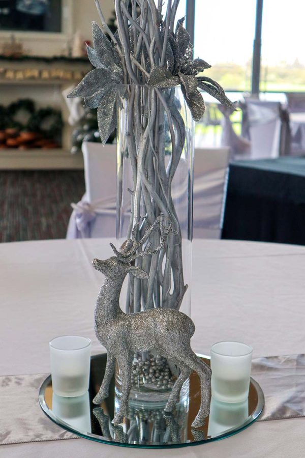 Silver Christmas Centrepiece