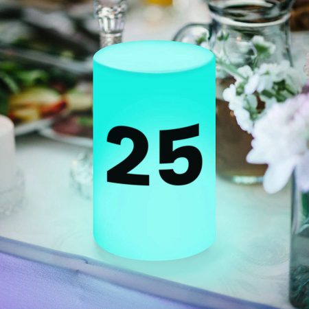 rgb light up table number double
