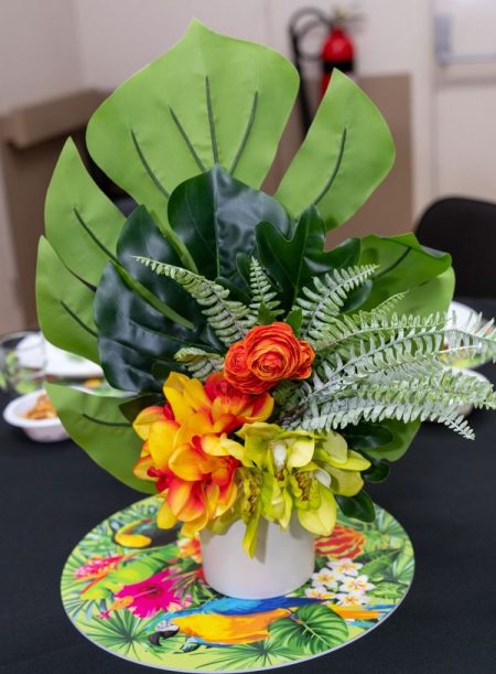 Artificial Tropical Floral Centrepiece