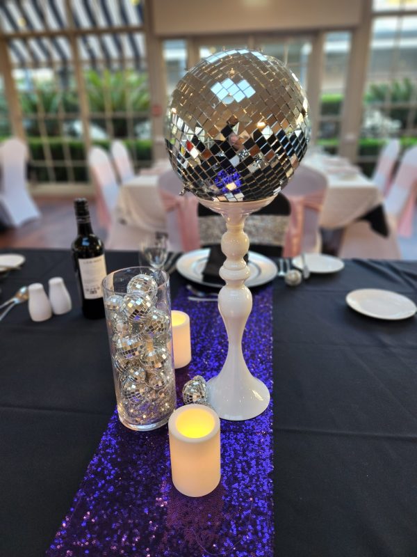 1970s Disco Themed Event Centrepiece