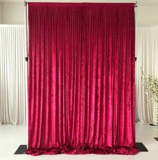 Burdundy Red Velvet Drapes