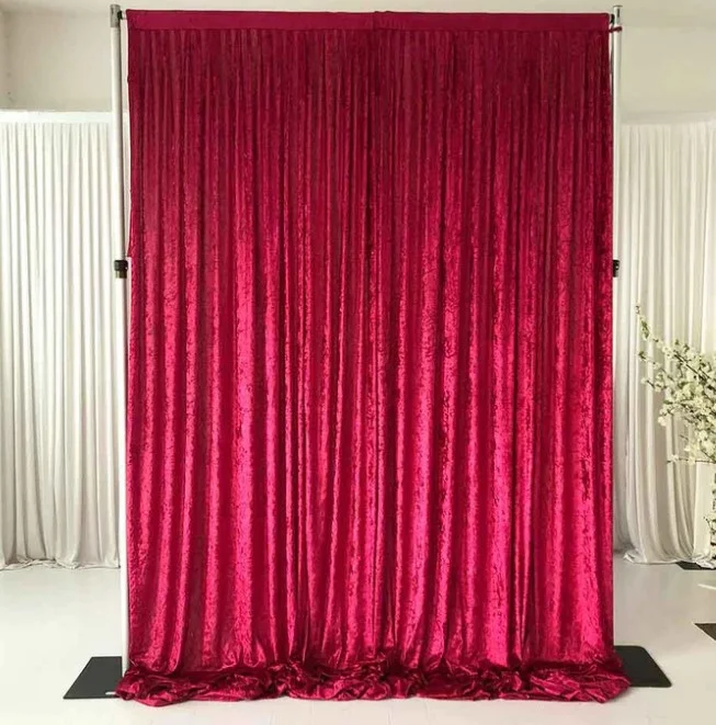 Burdundy Red Velvet Drapes