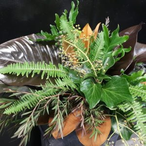 Seasonal Fresh Greenery Centrepiece with Tealights