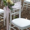 Organza sash with flowers