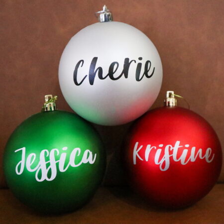 Personalised Name Christmas Baubles