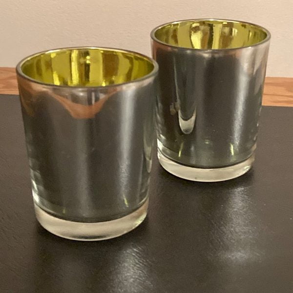 gold chrome tealight