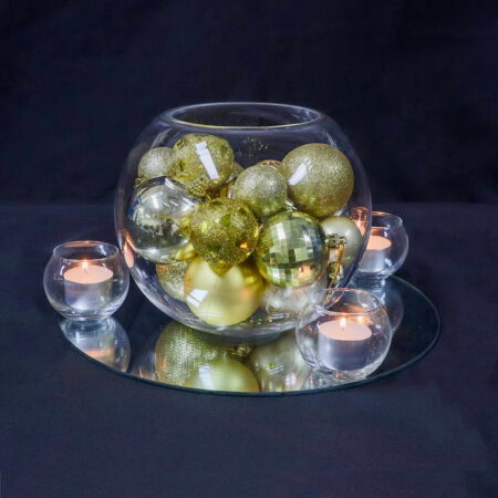 Fishbowl with Baubles & Tealights