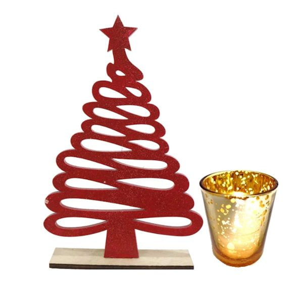 Mini Tree with Gold Tealight