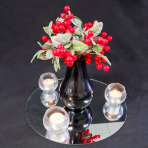 Mistletoe and Holly with Tealights