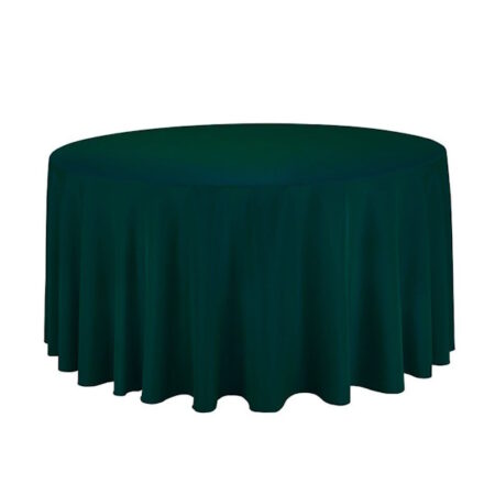 Polyester Round Table Cloth - Dark Green 3m