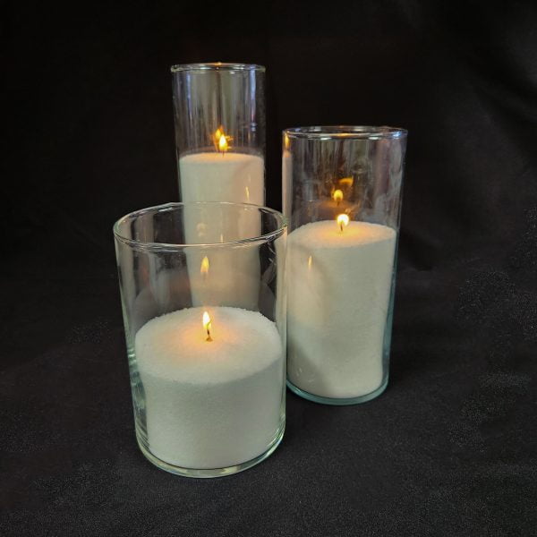 White Sand Candle Trio Set