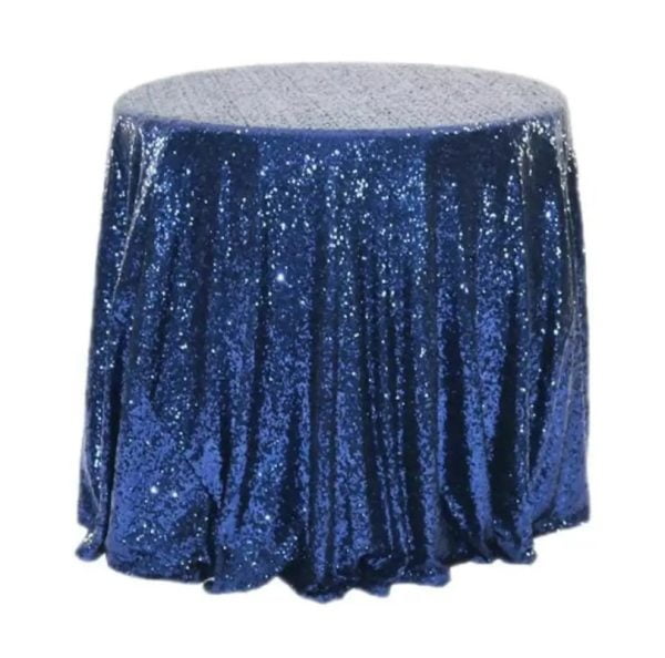 Sequin Round Tablecloth - Navy