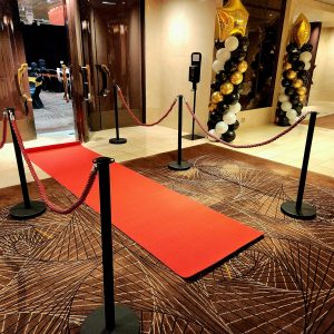 VIP Entry with Red Carpet and Bollards