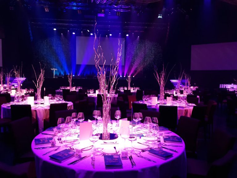 Silver Willow Centrepiece for Gala Dinner Styling