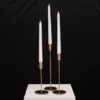 Gold Candlestick Trio with White LED Candles