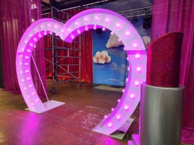 Paper Dolls Production Light Up Heart By Pink Caviar Events Sydney
