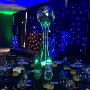 Tall Light Up Stand with Disco Ball