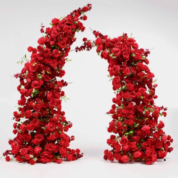Red Flower Crescent Arch Set