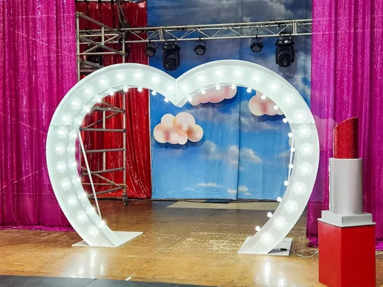 Light Up Heart on TV Stage