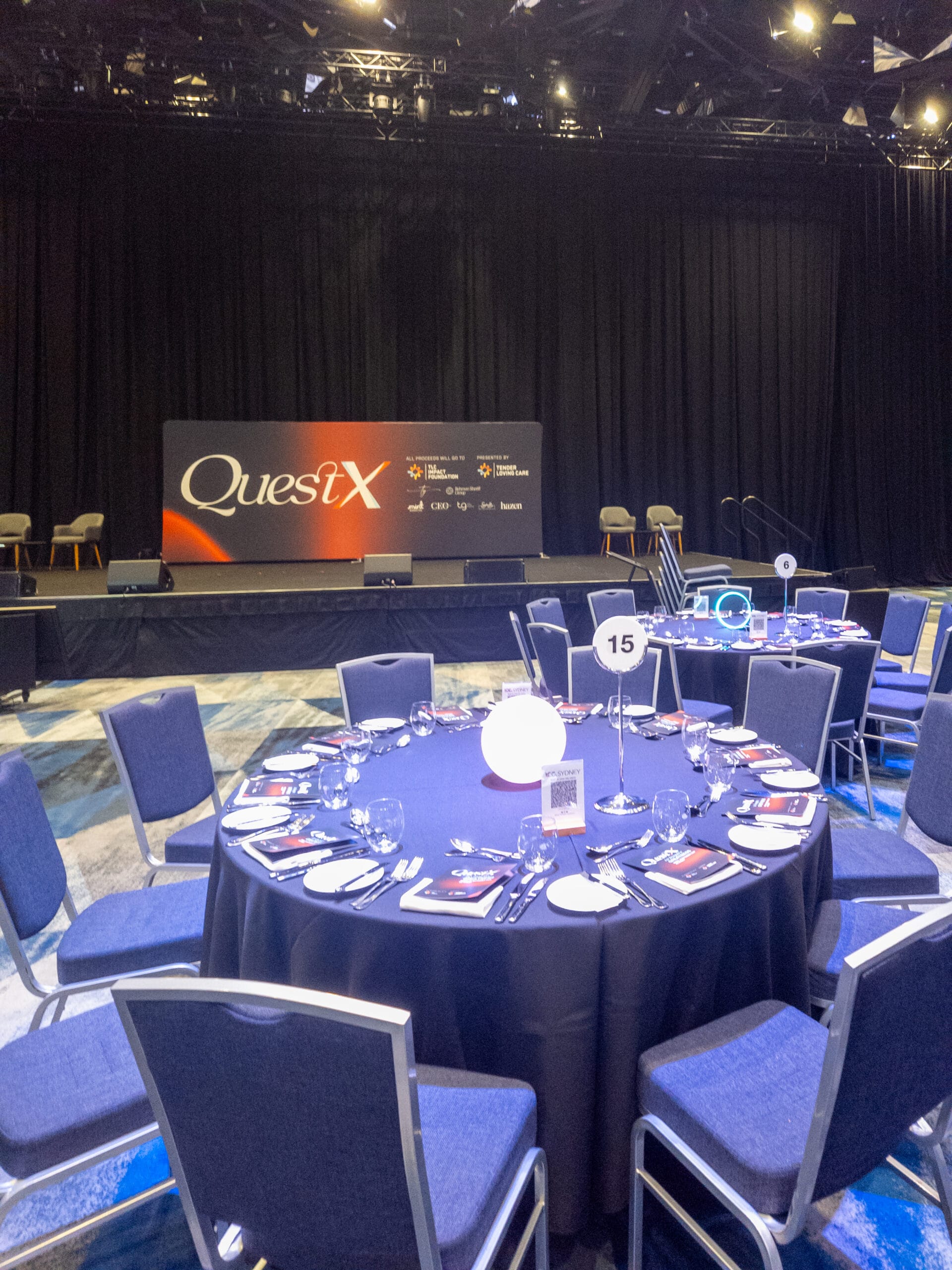 Quest X stage and centrepiece