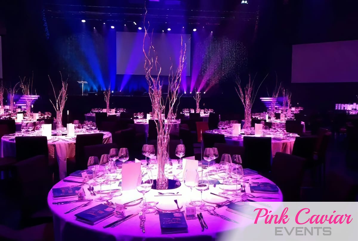 Planning a corporate event in Sydney with gala dinner table styling, Gala Dinner Planner The Star-Sydney Table Centrepiece Silver Willow