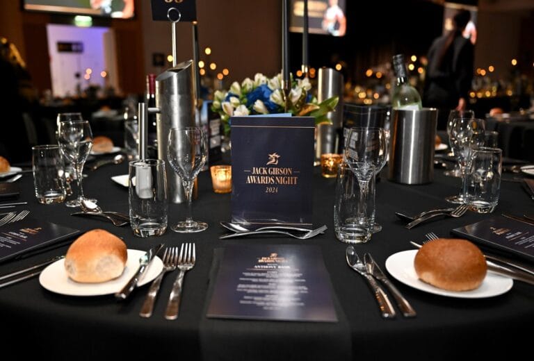 Jack Gibson Medal Table Decorations